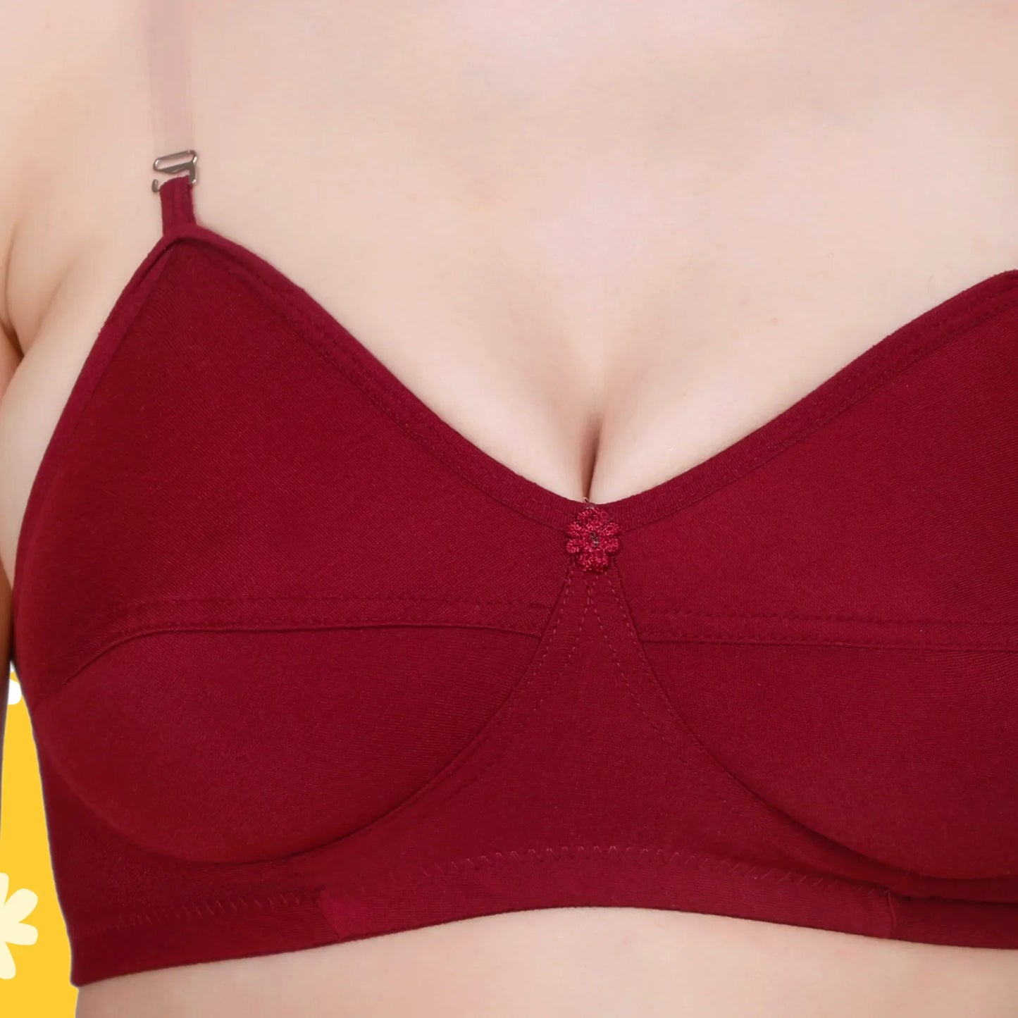 ✨ TCG Transparent Strap Styles 🌸Cotton Lycra Bra 👙🧵