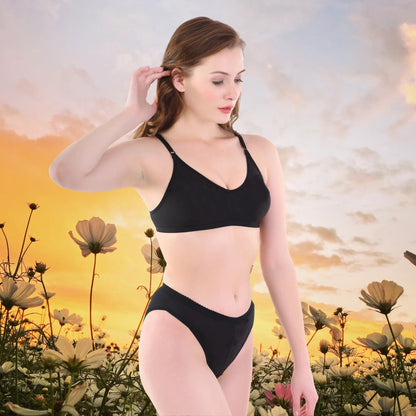 ✨ TCG Daily Use 100% 🌿 Cotton Base 👙 Bra & Panty Set 💎