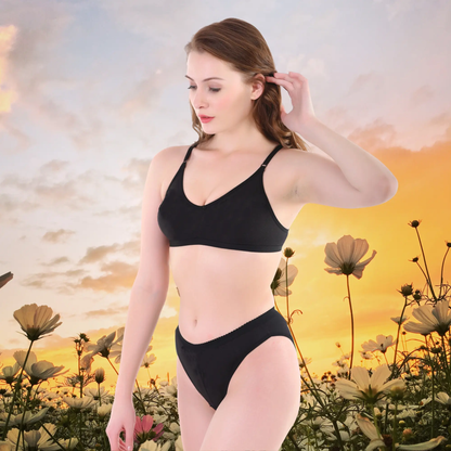 ✨ TCG Daily Use 100% 🌿 Cotton Base 👙 Bra & Panty Set 💎