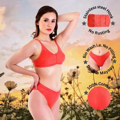 ✨ TCG Daily Use 100% 🌿 Cotton Base 👙 Bra & Panty Set 💎