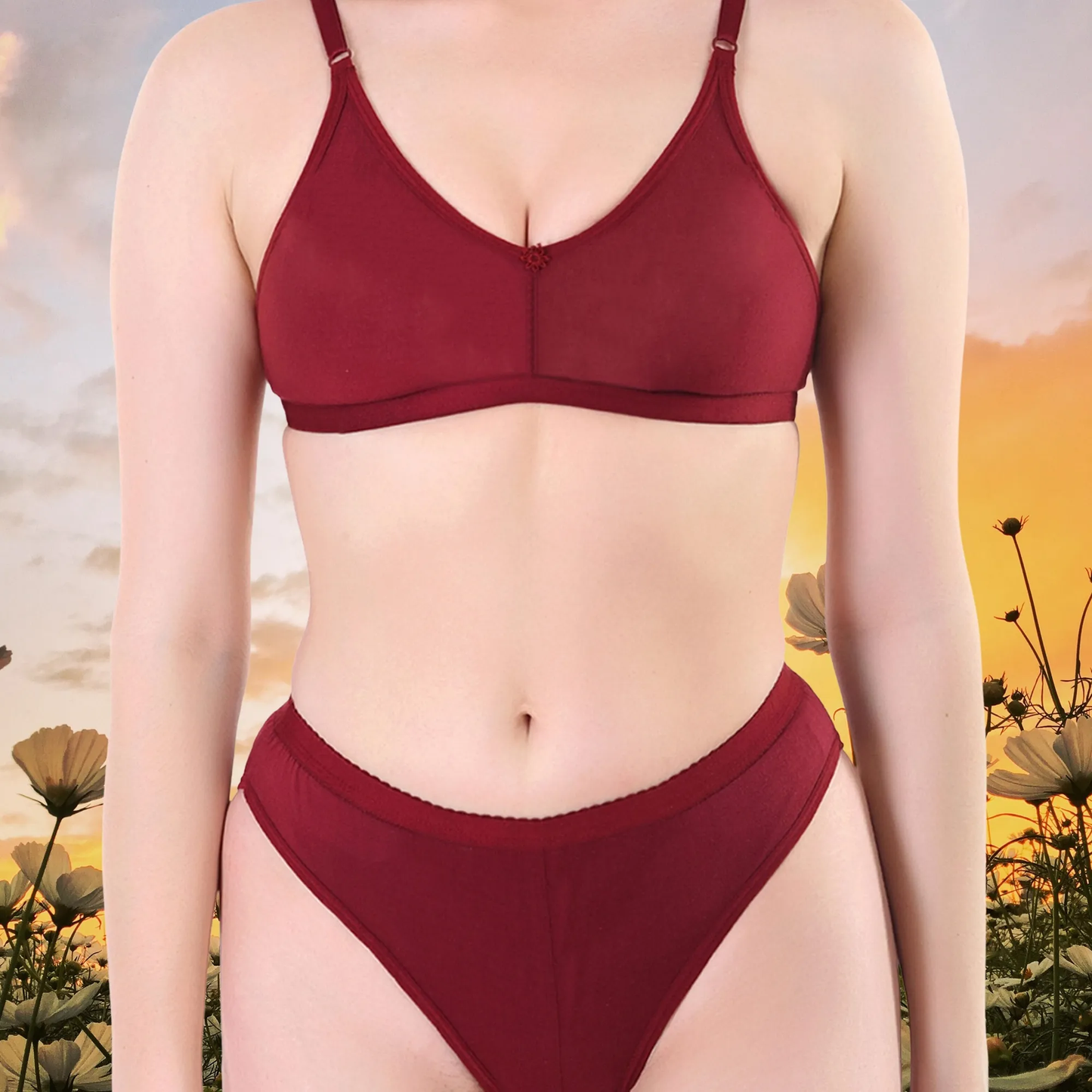 ✨ TCG Daily Use 100% 🌿 Cotton Base 👙 Bra & Panty Set 💎