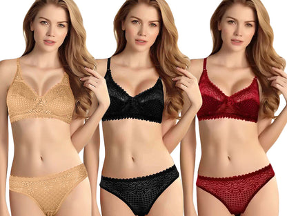 💃 Saxy 👙 Lingerie 3pcs Combo Set 🌸✨
