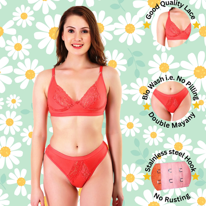 💖 TCG Bridal 🌿 Cotton 👙 Lingerie Set 🌹