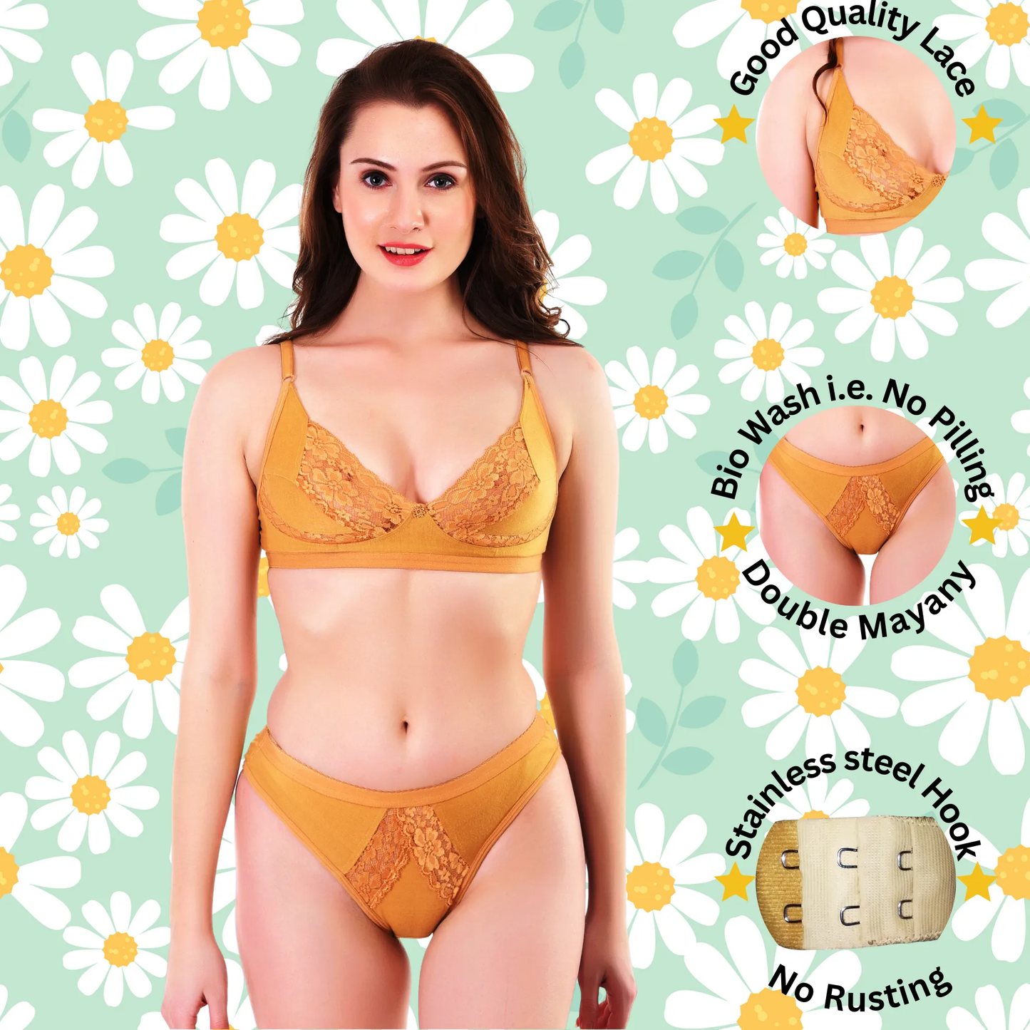 💖 TCG Bridal 🌿 Cotton 👙 Lingerie Set 🌹